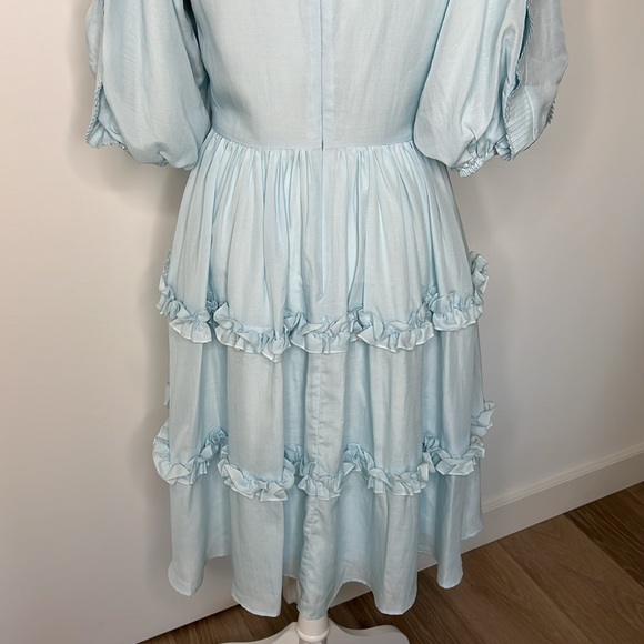 Rachel Parcell Ruffle Sleeve Dress Size XS Spring Baby Light Blue - Picture 9 of 16